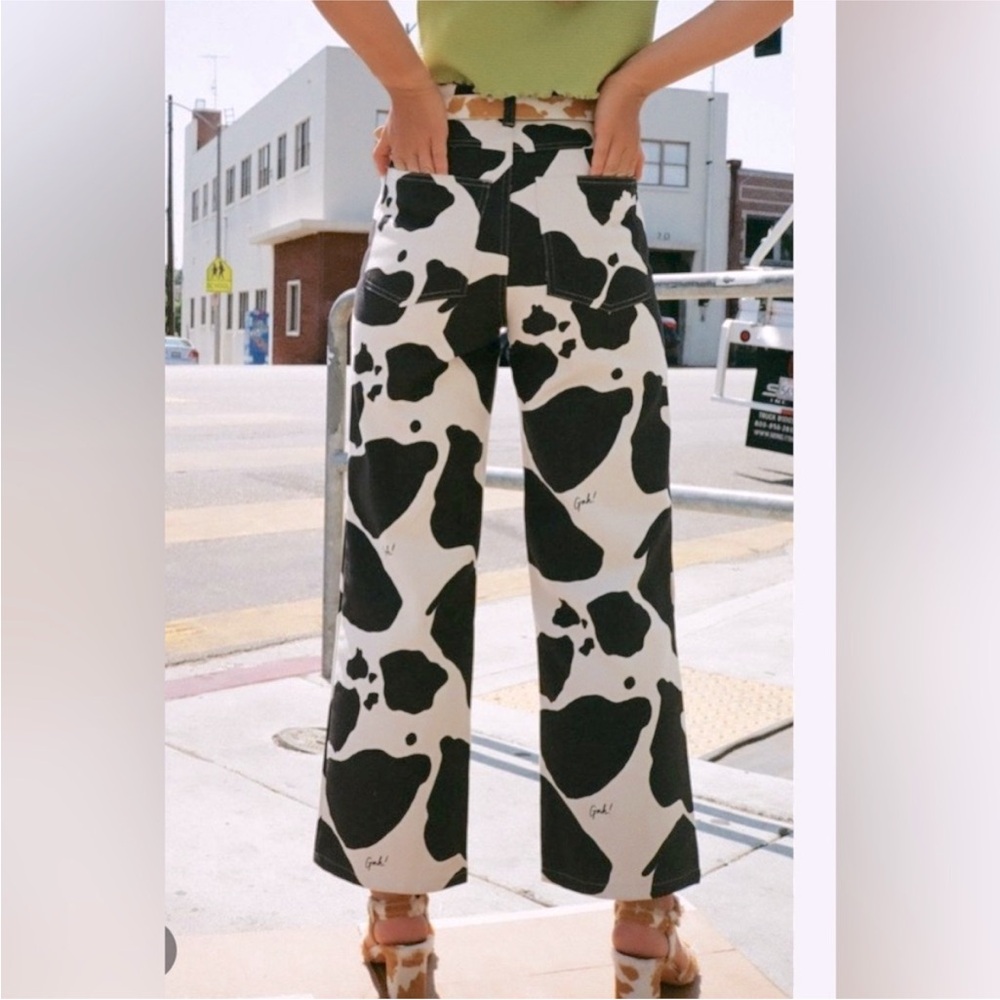 Lisa Says Gah! Cow Print Jean Robyn